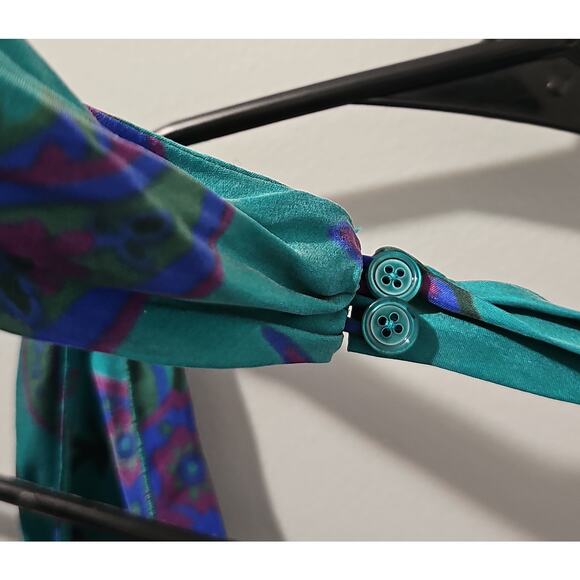 NEW Ralph Lauren Purple Label Jarvis Filigree Silk Bodysuit Scarf Womens Italy - Picture 7 of 16